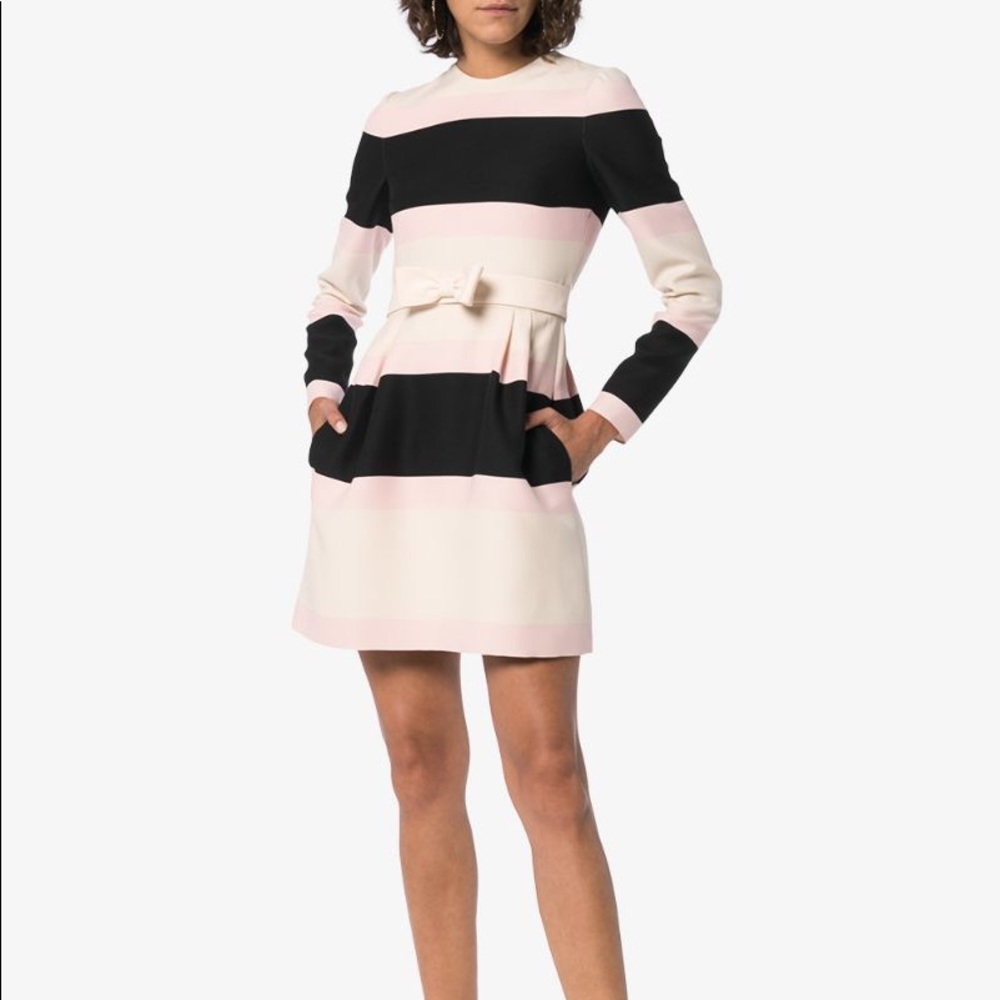 🎀 Valentino striped bow detail dress - Picture 2 of 6